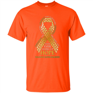 Childhood Cancer Awareness T-shirt Never Ever Giving Up Hope T-shirt