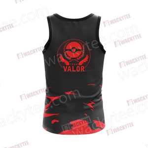 Team Valor Pokemon Go Unisex 3D Tank Top