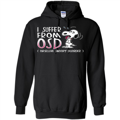 Snoopy T-shirt I Suffer From OSD Obsessive Snoopy Disorder Black