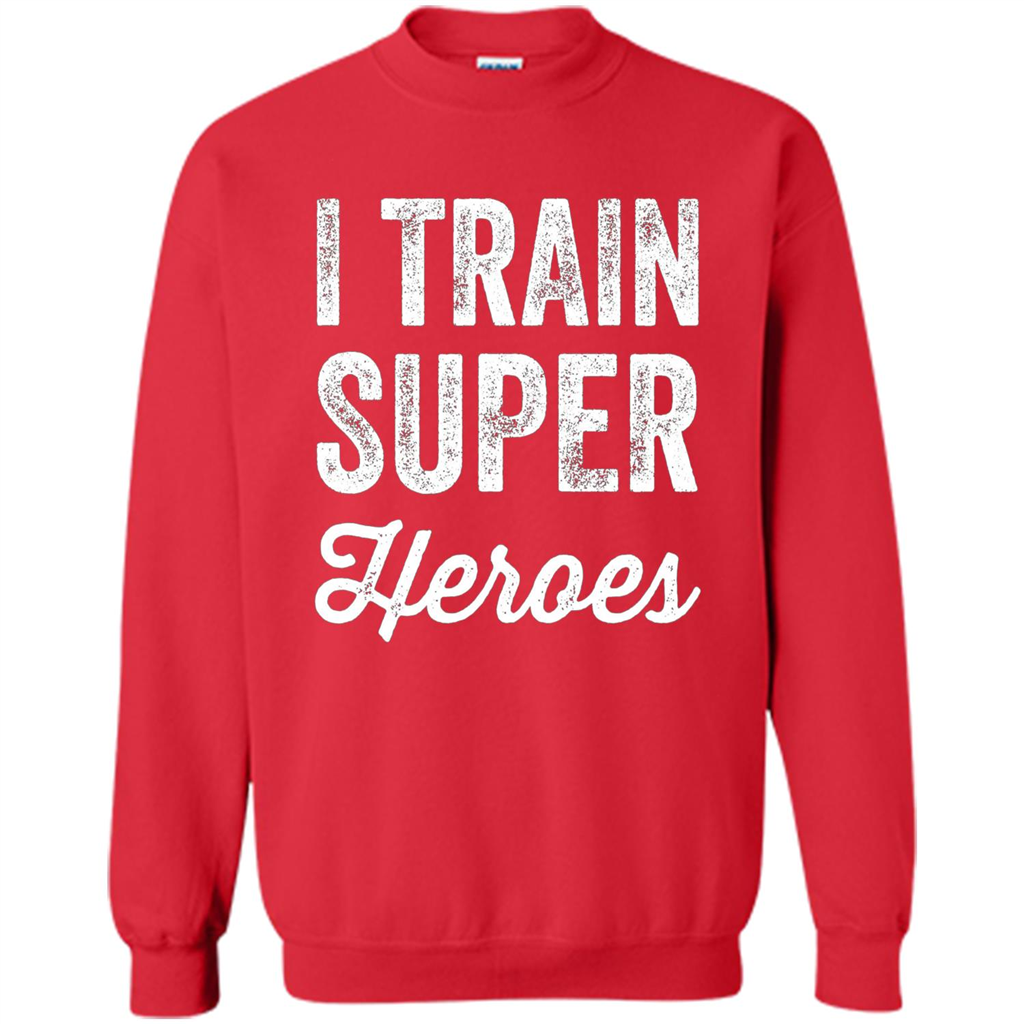 I Train Superheroes T-shirt Red