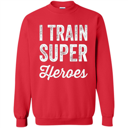 I Train Superheroes T-shirt Red