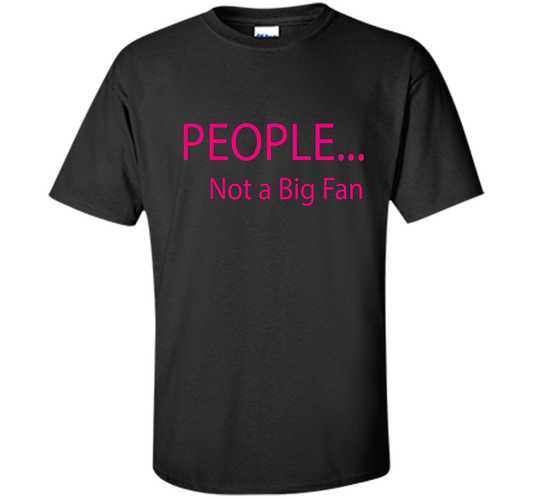 Funny People Not a Big Fan T-Shirt Introvert t-shirt Black
