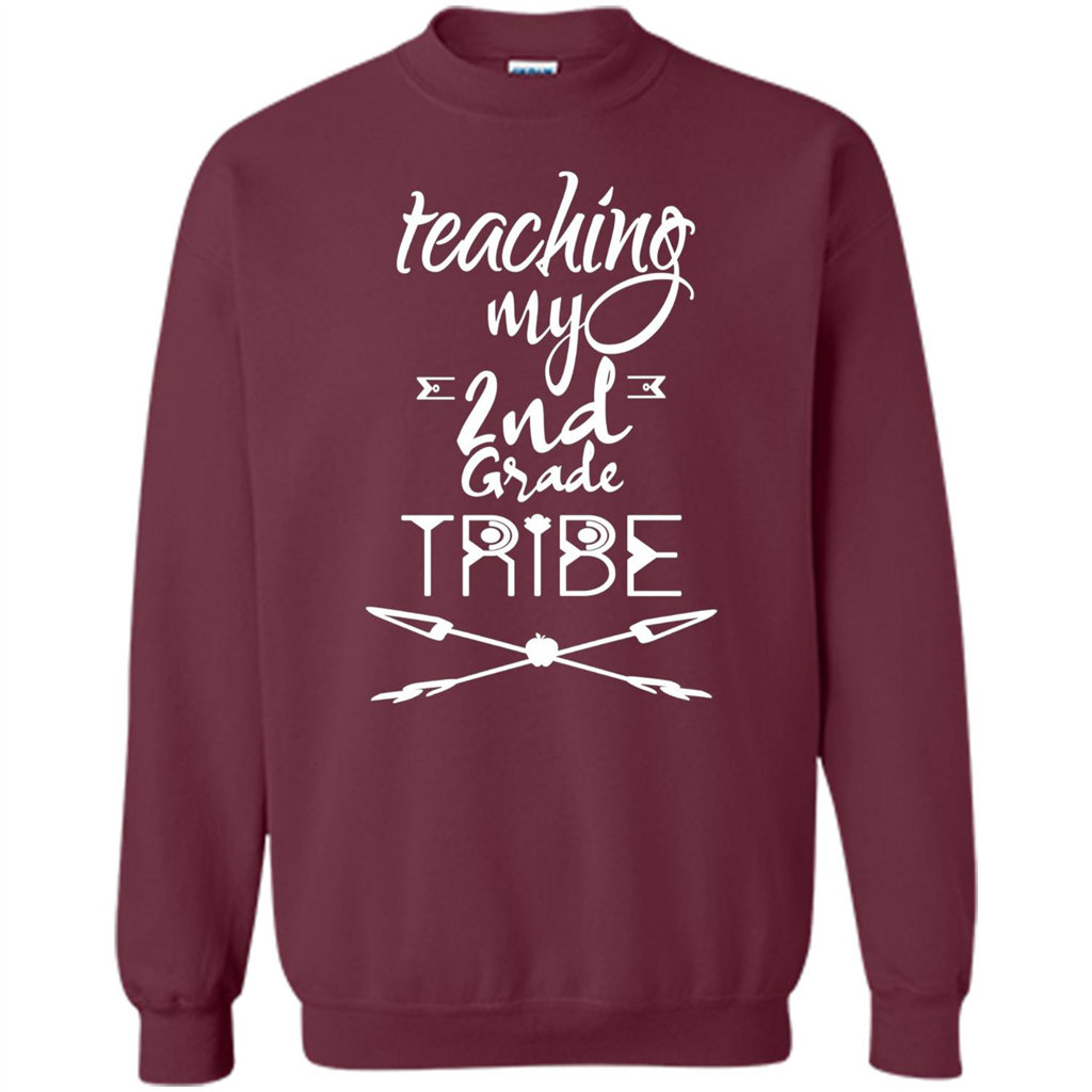 Back To School T-shirt Teaching My Second Grade Tribe Maroon