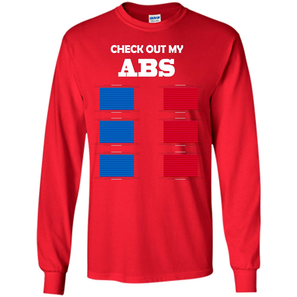 Funny Engineer T-shirt Check Out My Abs Red