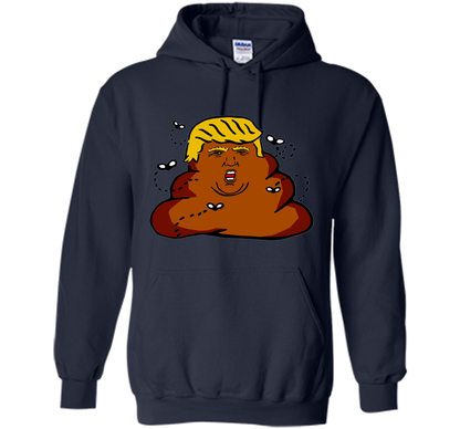 Funny Donald Trump Dump Poop Emoji T-shirt cool shirt Navy