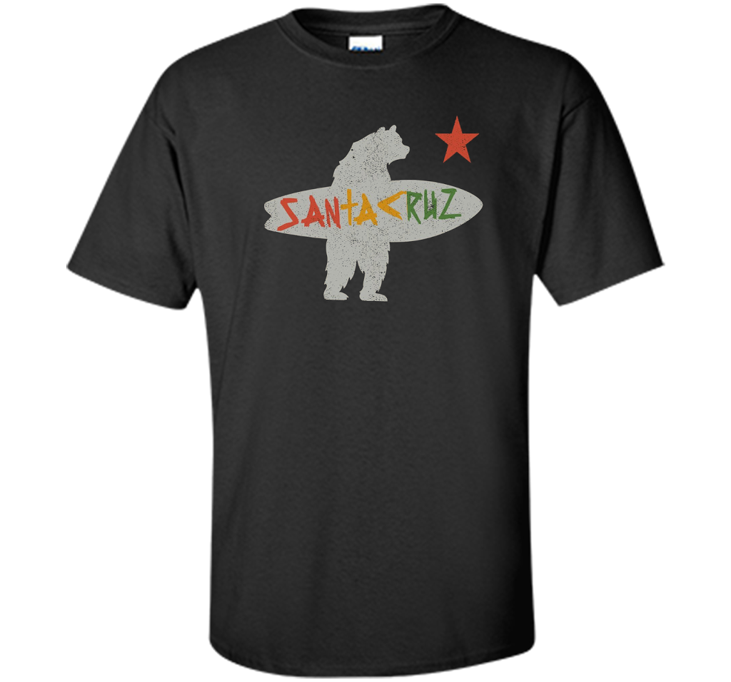 Santa Cruz Surf Bear Rockport Texas T-shirt Black
