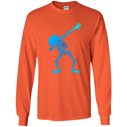 Dabbing Skeleton Halloween 2017 T-shirt Orange