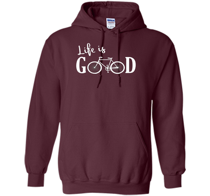 Life is Good Shirt Bicycle Shirt shirt Maroon