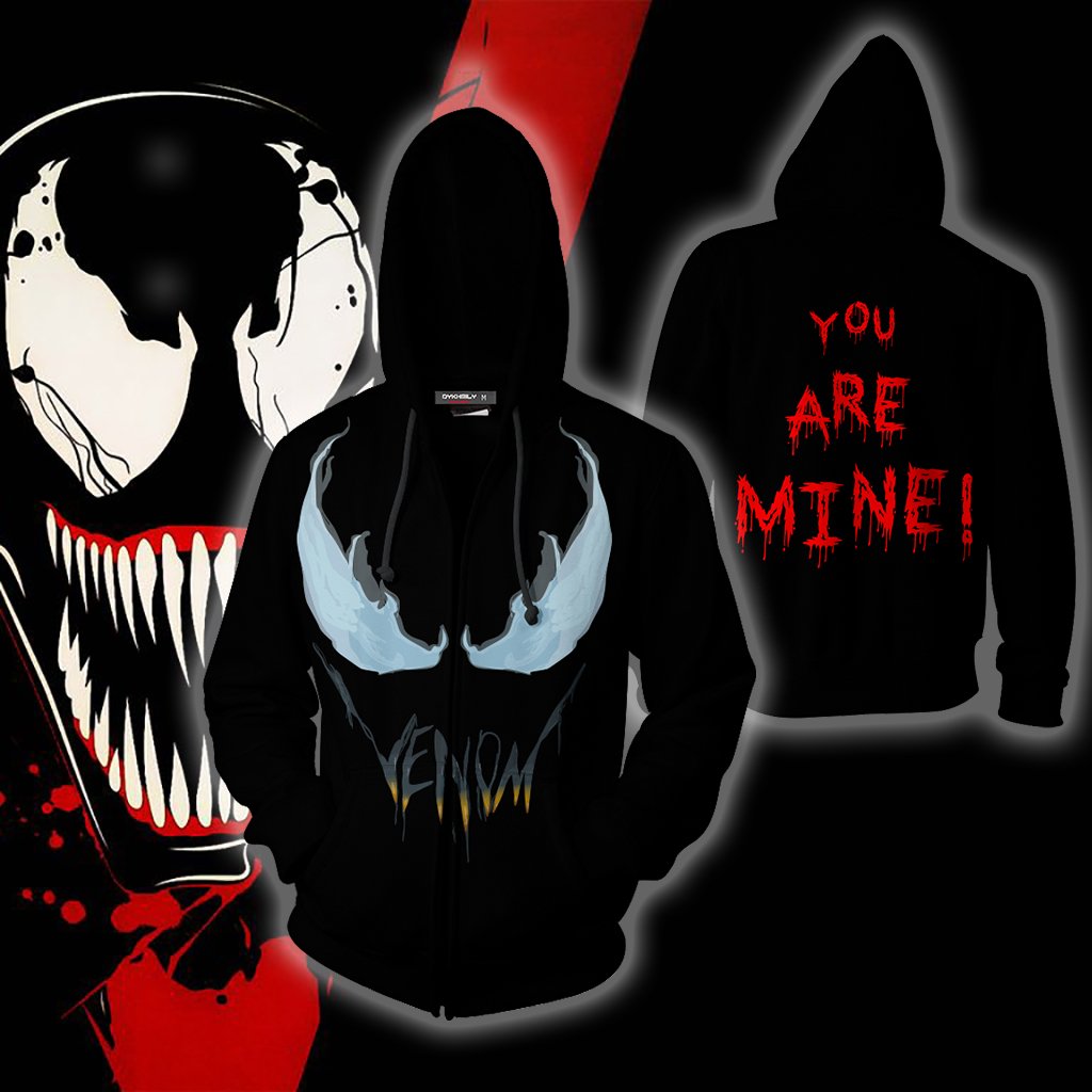 You Are Mine - Venom Marvel Zip Up Hoodie