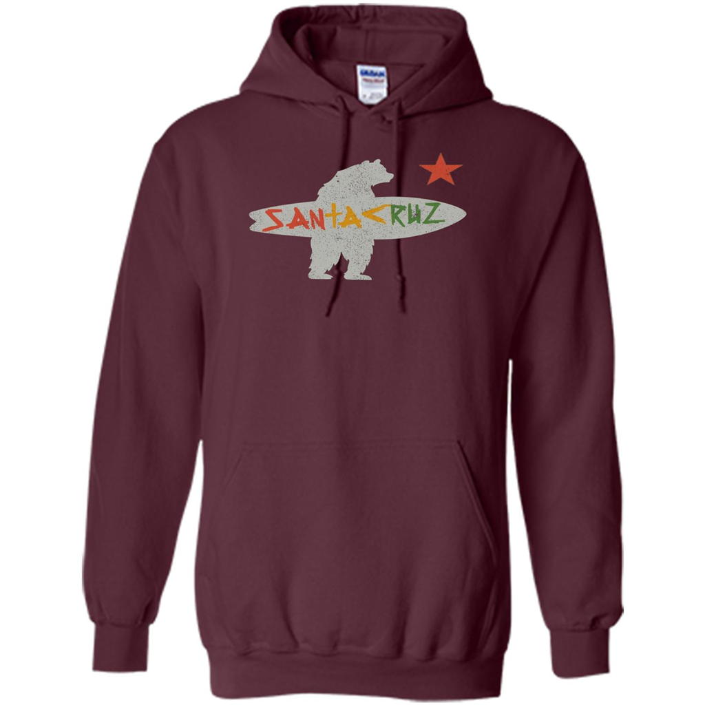 Santa Cruz Surf Bear T-Shirt Maroon