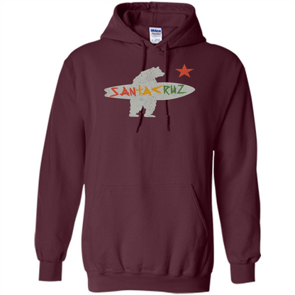 Santa Cruz Surf Bear T-Shirt Maroon
