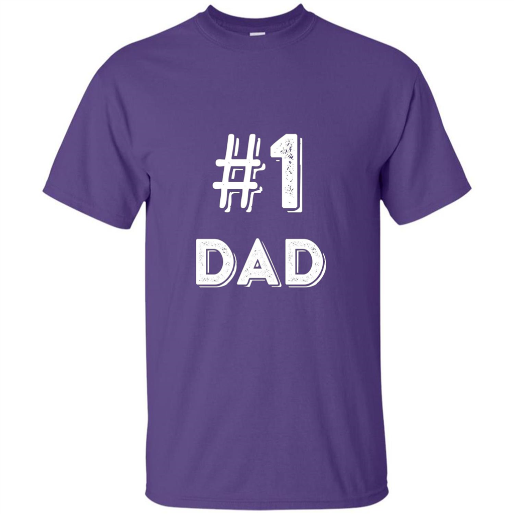 Fathers Day T-shirt Dad No.1 T-shirt Purple