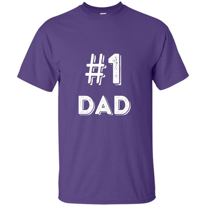Fathers Day T-shirt Dad No.1 T-shirt Purple