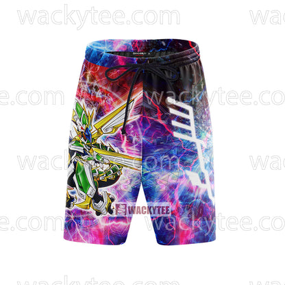 Yu gi Oh! Odd-Eyes Vortex Dragon 3D Beach Shorts