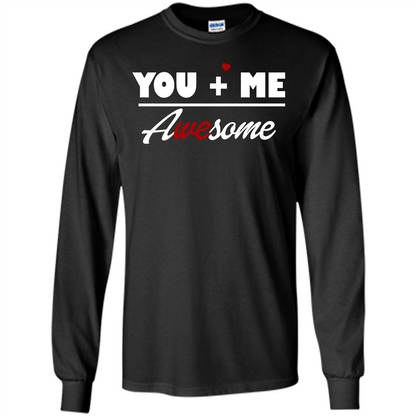 Love T-shirt You and Me Awesome Black