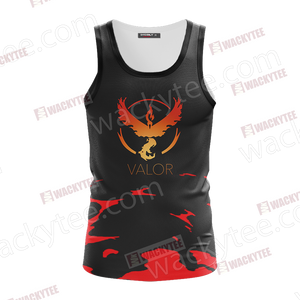 Team Valor Pokemon Go Unisex 3D Tank Top