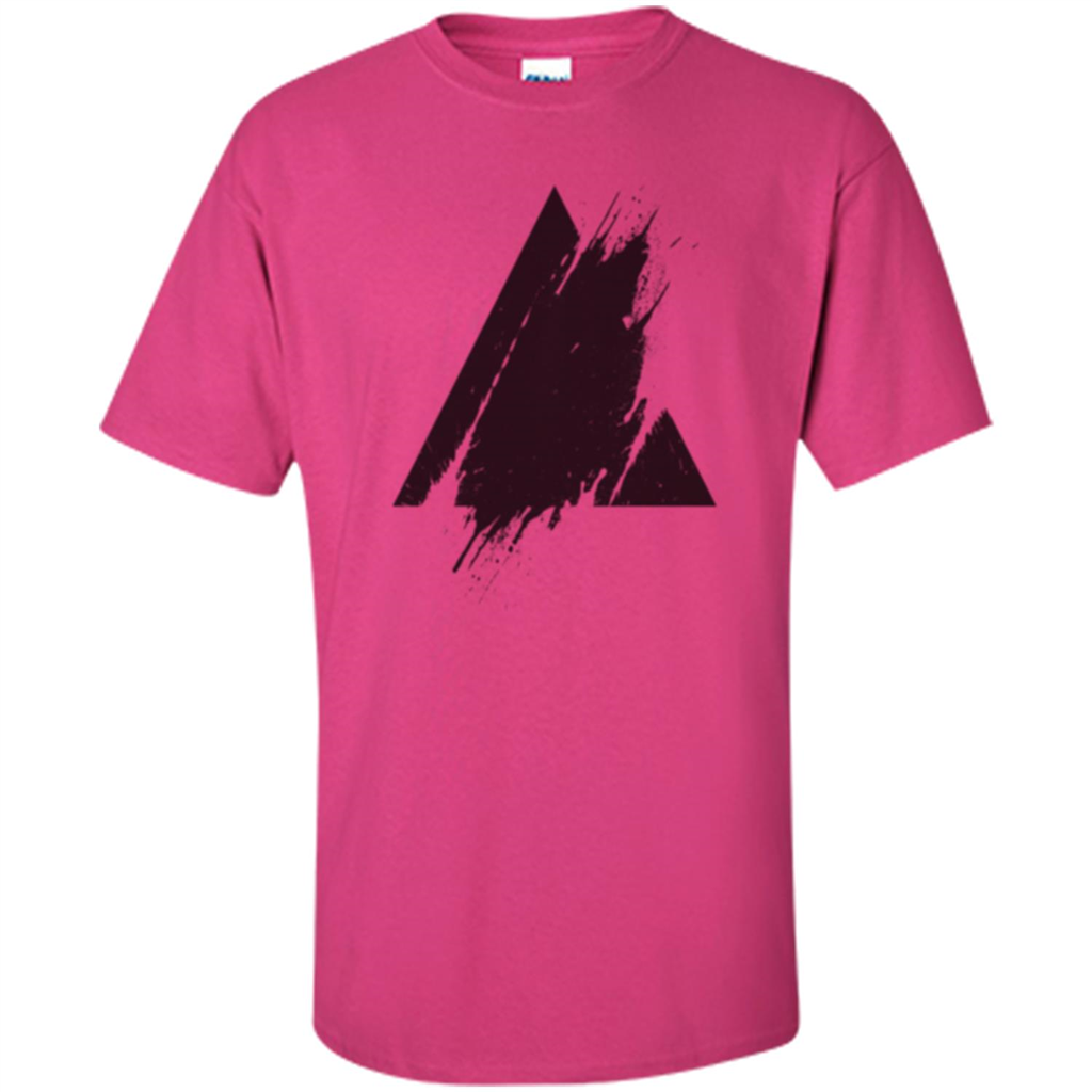 Place Splashed Triangle T-shirt Heliconia