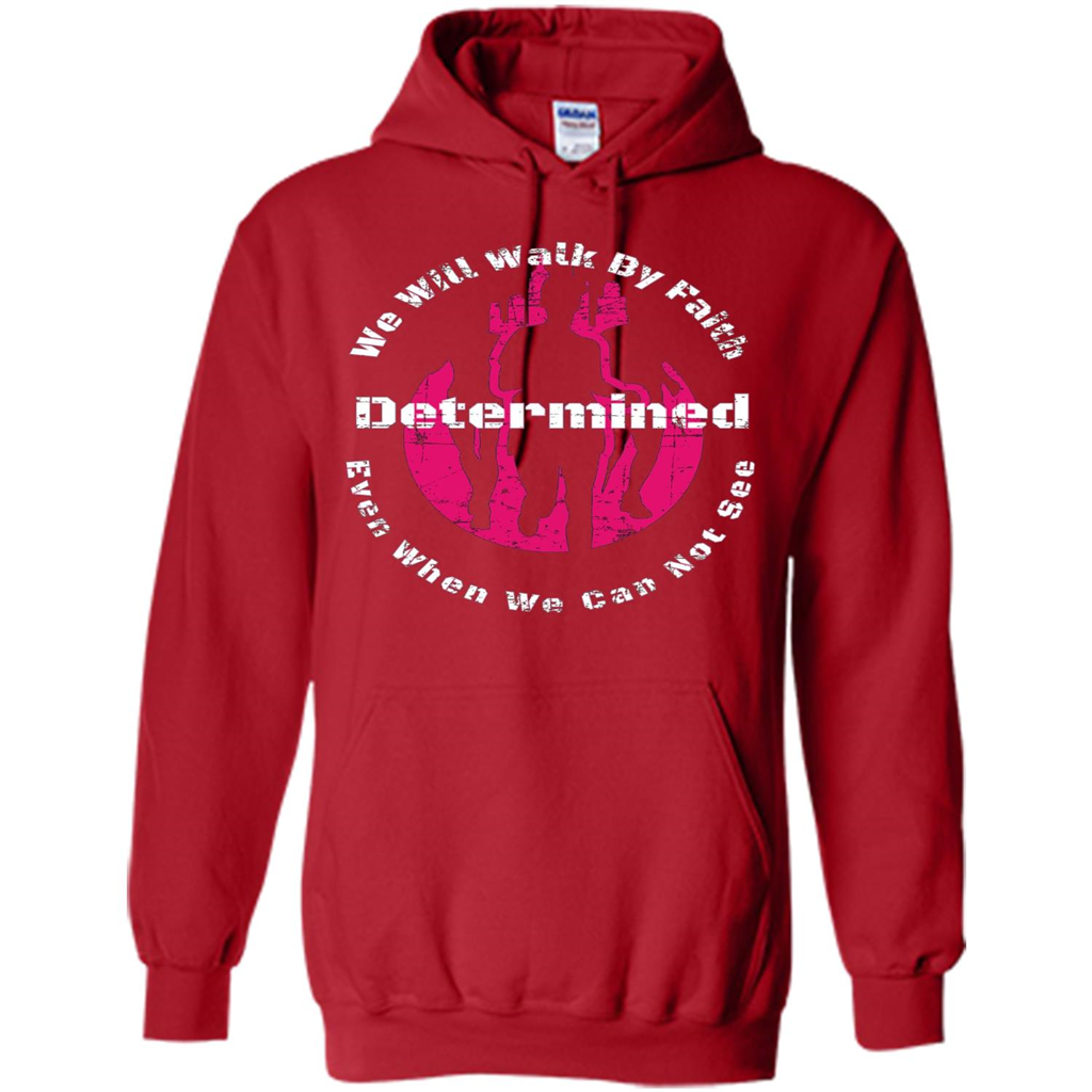 Faith Inspired T-shirt We Will Walk By Faith Determined Red