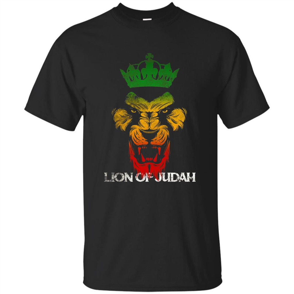 Lion Of Judah Rasta Reggae Roots T-shirt Black