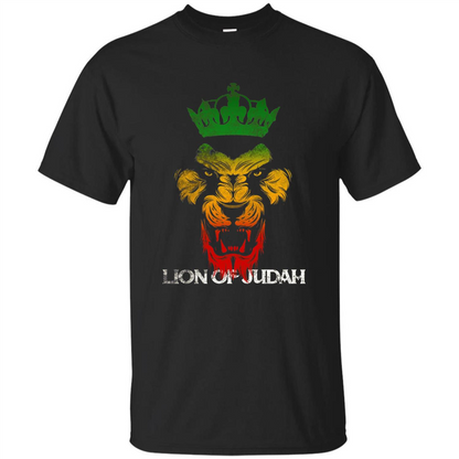 Lion Of Judah Rasta Reggae Roots T-shirt Black