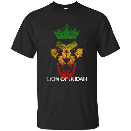 Lion Of Judah Rasta Reggae Roots T-shirt Black