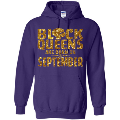 Black Queens Are Born In September T-shirt Purple