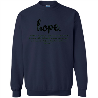 Hope Inspiration Tshirt With Bible Quote Navy