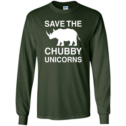 Save the Chubby Unicorns T Shirt For Men, Womens, and Kids Forest Green