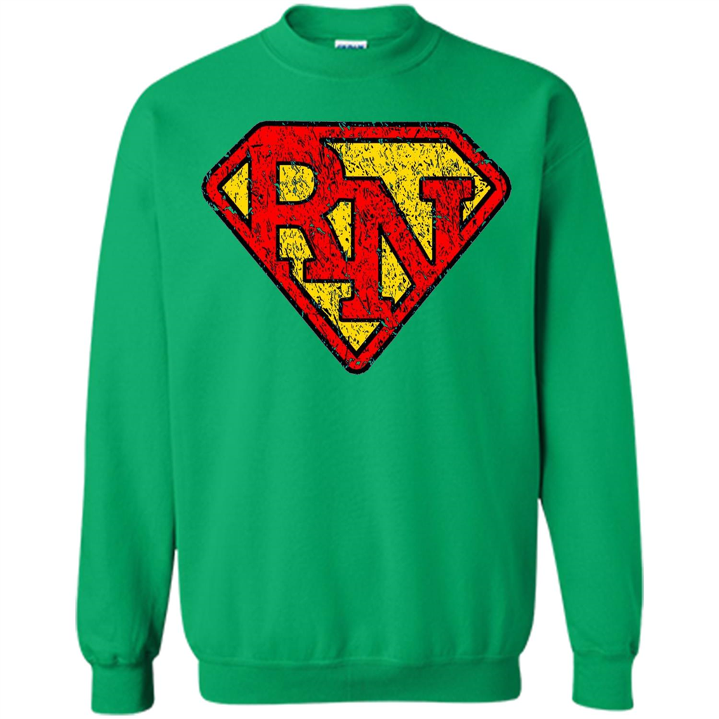 Vintage Super Nurse RN Distressed T-shirt Irish Green