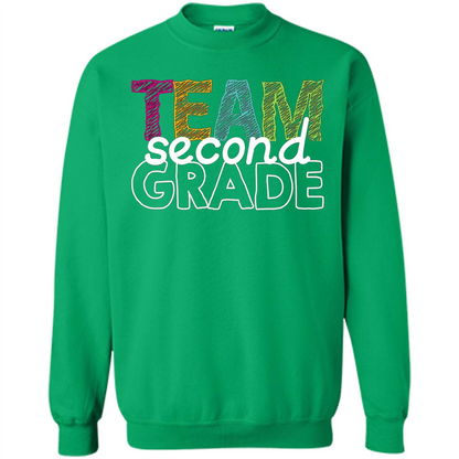 Team Second Grade Teacher T-Shirt Irish Green