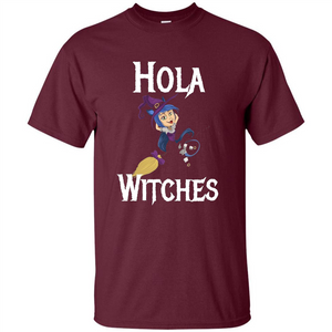 Hola Witches Halloween T-shirt Cute and Funny Witch