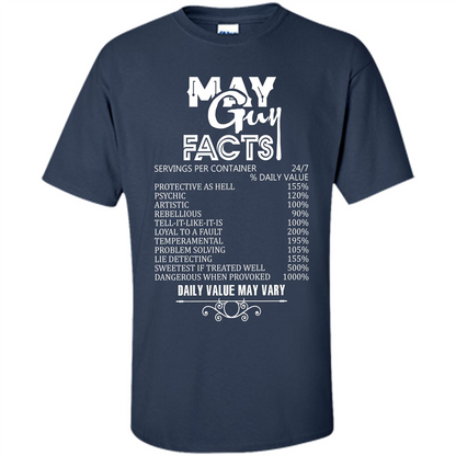 May Guy Facts T-shirt Navy