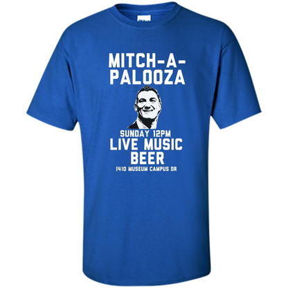 Mitch-a-palooza Live Music Beer T-shirt Royal