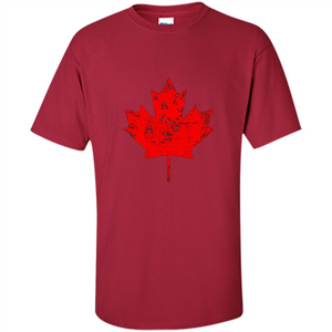 Canada Day T-Shirt. Canada Maple Flag Distressed T-shirt