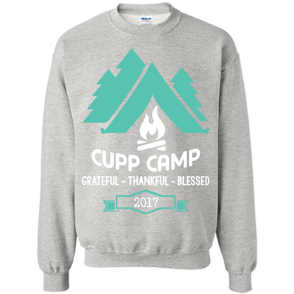 Camping T-shirt Cupp Camp Grateful - Thankful - Blessed 2017 Ash