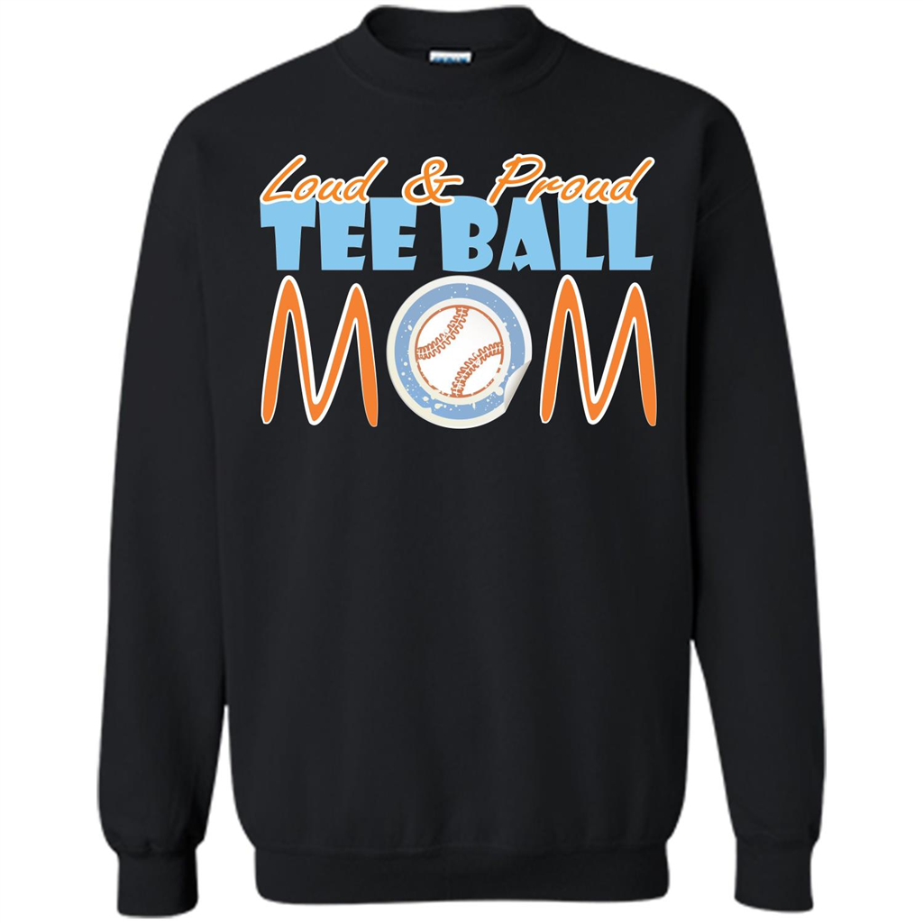 Softball Mommy T-shirt Loud And Proud Black