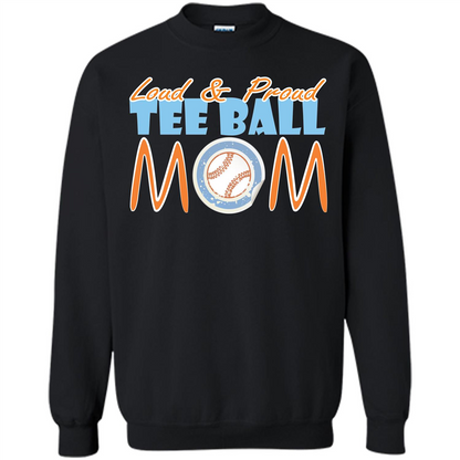 Softball Mommy T-shirt Loud And Proud Black