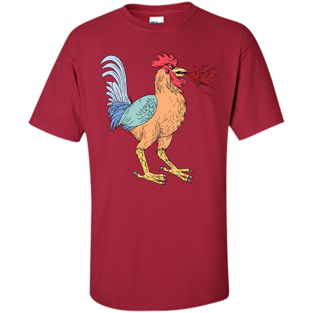 Basan Breathing Fire Drawing T-Shirt Cardinal