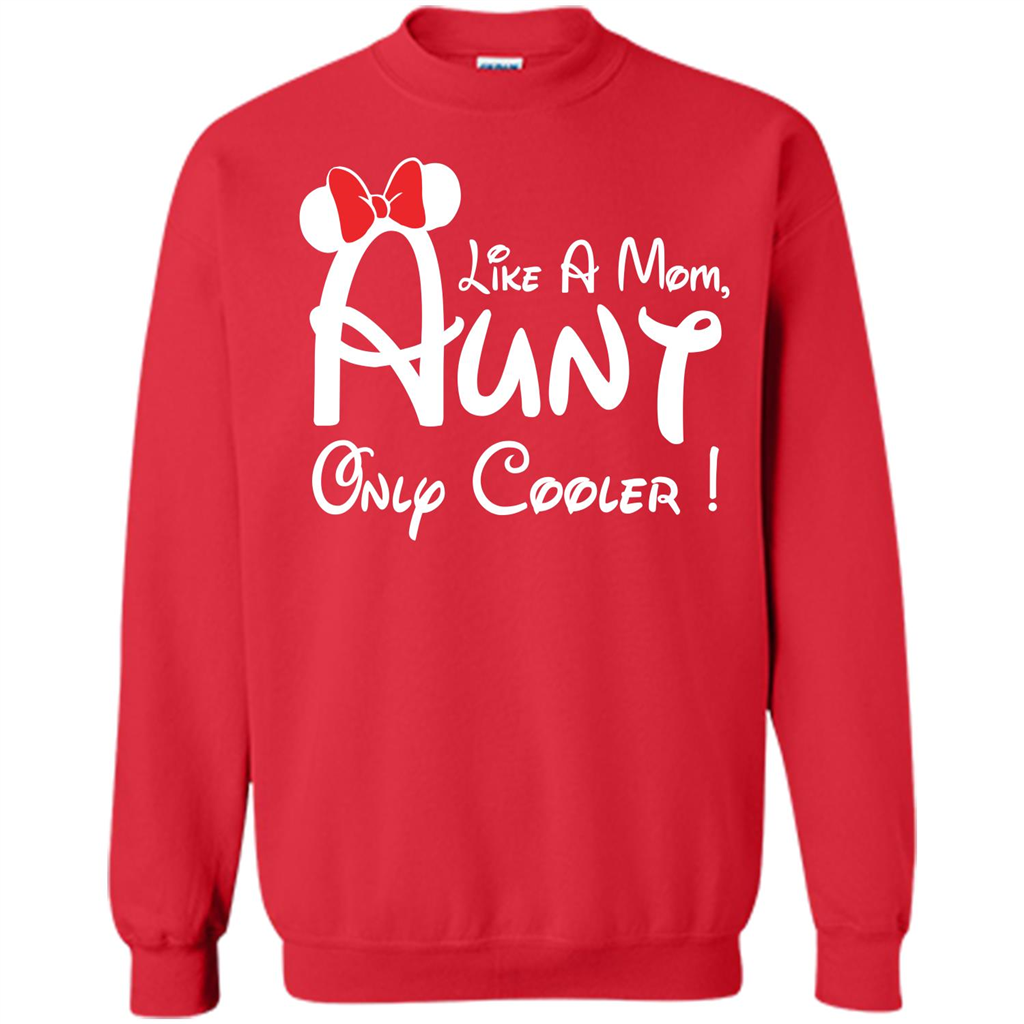 Aunt T-shirt Aunt Like A Mom Only Cooler T-shirt Red