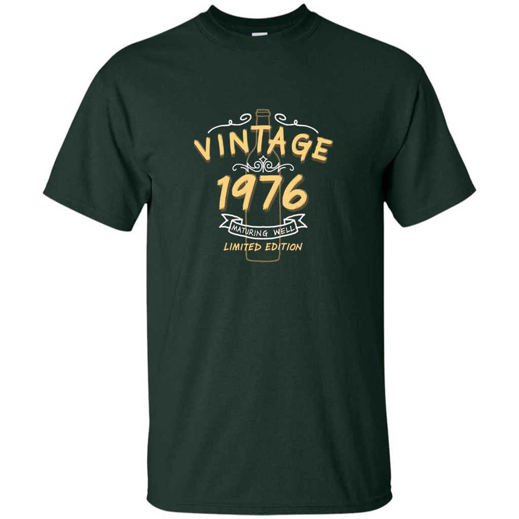 Birthday Gift T-shirt Vintage 1976 Limited Edition T-shirt Forest Green