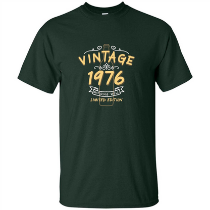 Birthday Gift T-shirt Vintage 1976 Limited Edition T-shirt Forest Green