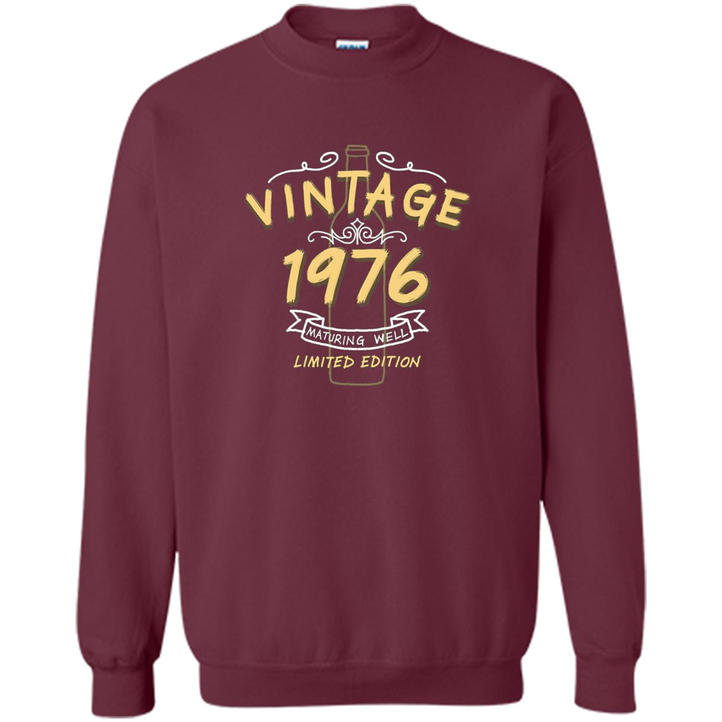 Birthday Gift T-shirt Vintage 1976 Limited Edition T-shirt Maroon