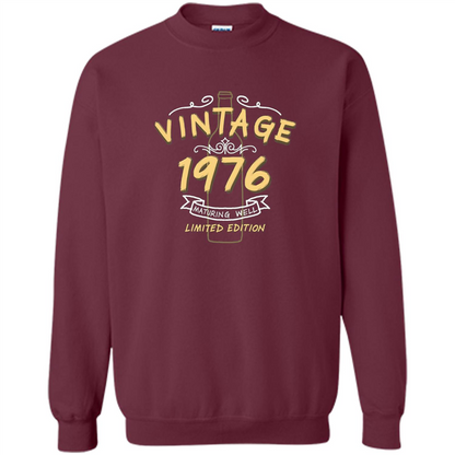 Birthday Gift T-shirt Vintage 1976 Limited Edition T-shirt Maroon