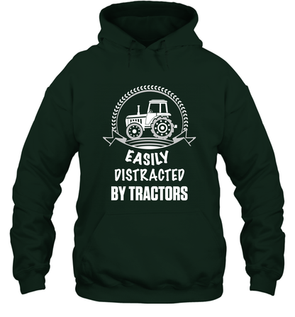 Easily Distracted By Tractors Shirt Hoodie Forest