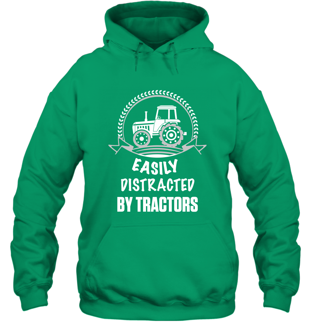 Easily Distracted By Tractors Shirt Hoodie Irish