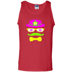 Neon Party Hat, Glasses, Mustache, Tie Theme Party T-shirt
