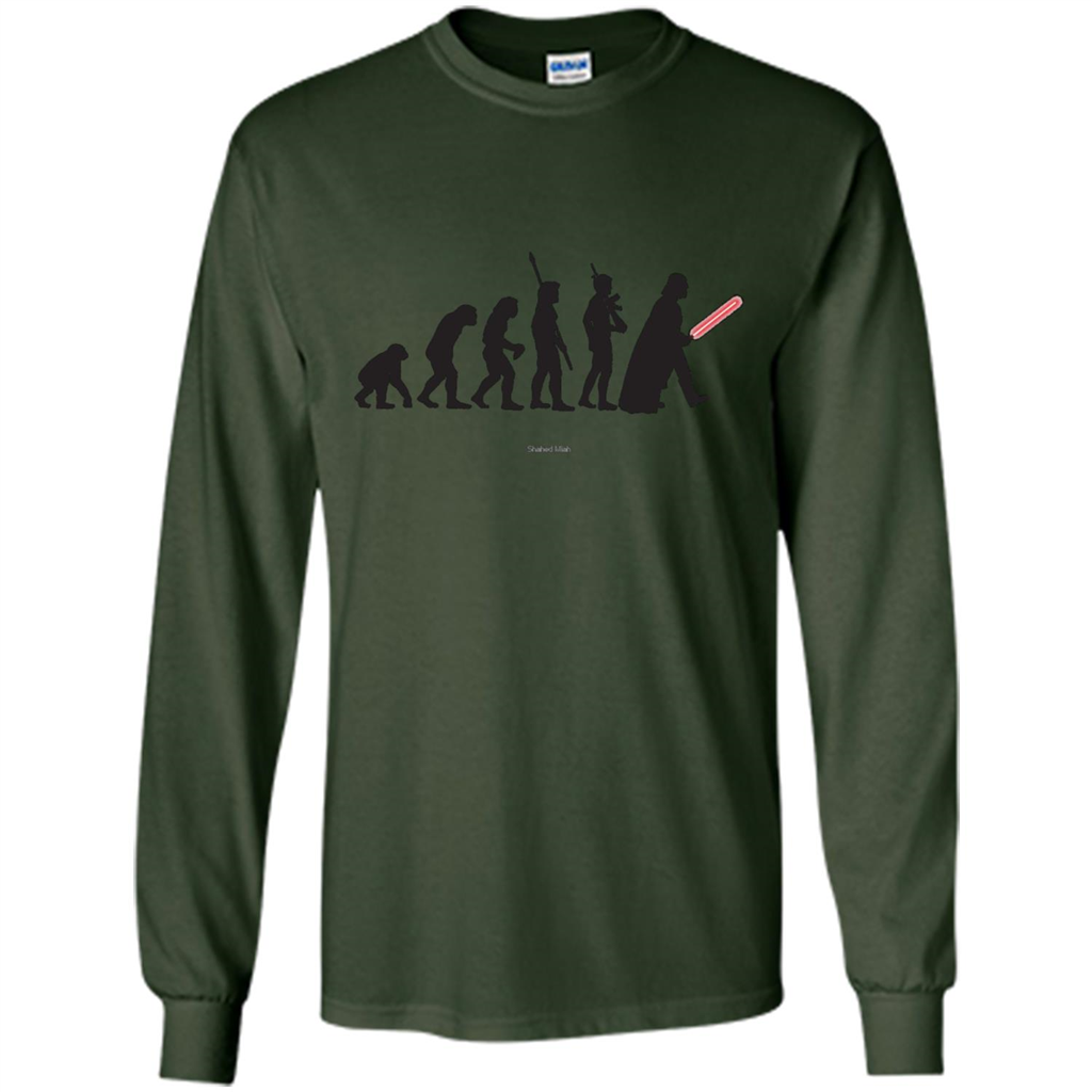 Movies Lover T-shirt Human Evolution Forest Green