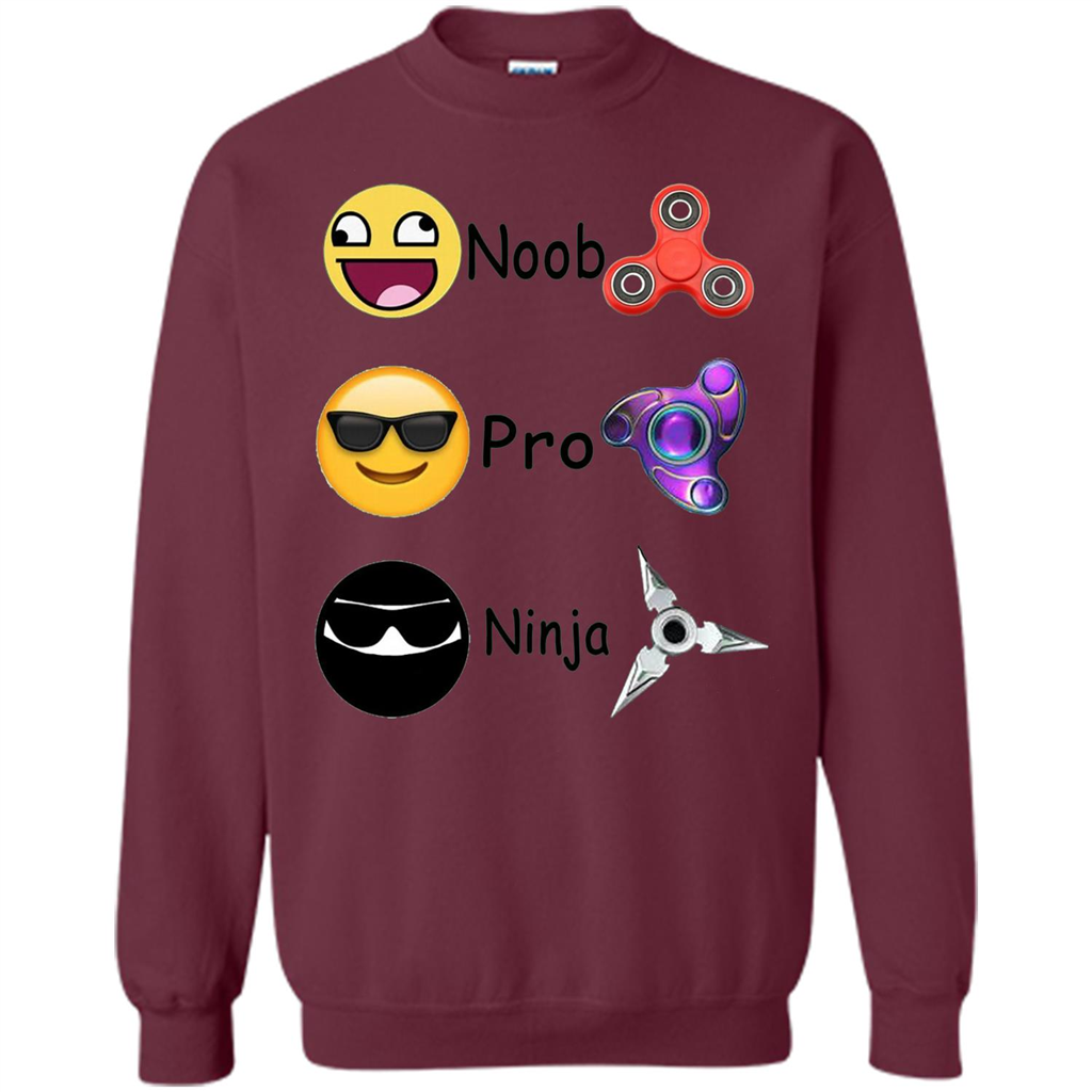 Fidget Spinner Emoji Classification Gamer Guide T-shirt Maroon