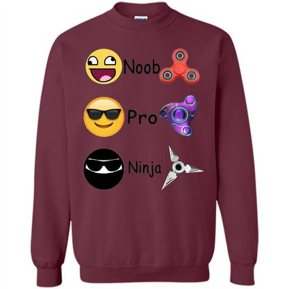 Fidget Spinner Emoji Classification Gamer Guide T-shirt Maroon