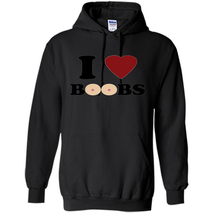 I Love Boobs T-shirt Black